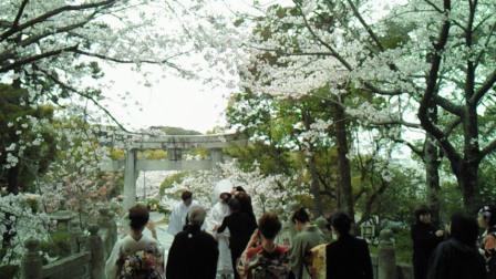 香椎宮楼門前撮影風景
