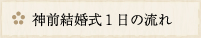 神前結婚式１日の流れ