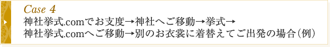 Case4 神社以外で支度　着替えて入場